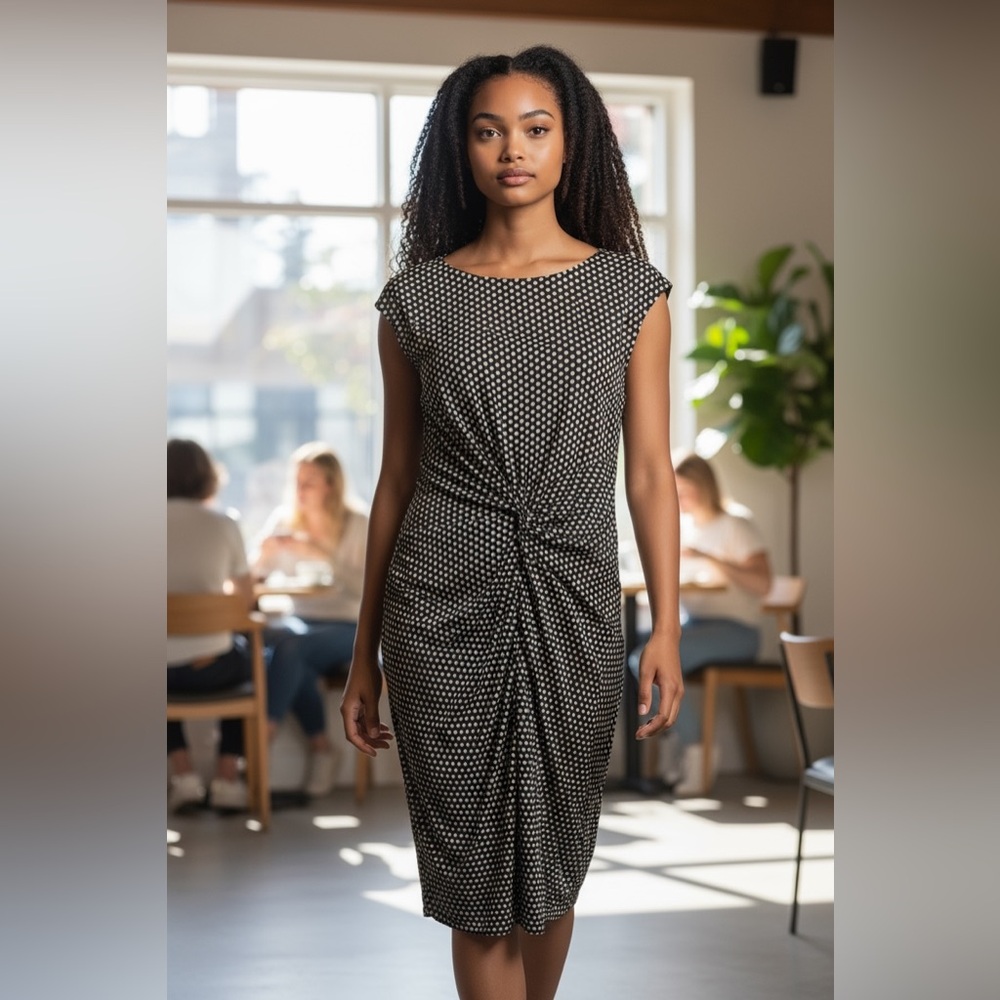 Evan Picone Black Label Dress Black Sleeveless Fully Lined Size 10